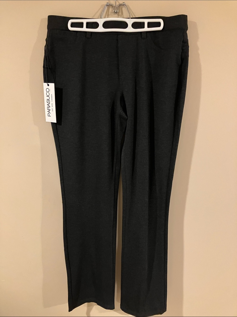 NWT Parasuco Charcoal Tailored Straight-Leg Pants